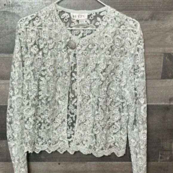 New! Stunning Silver Lace The Icing Jacket - Picture 1 of 6